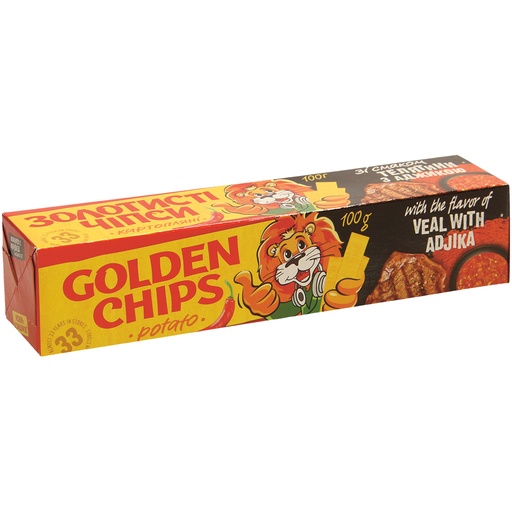 Gouden chips Vlees-Adjika-smaak