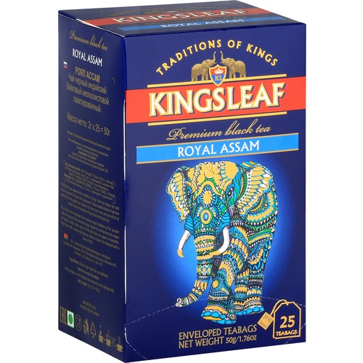 "Kingsleaf Royal Assam" Zwarte Indiase thee.