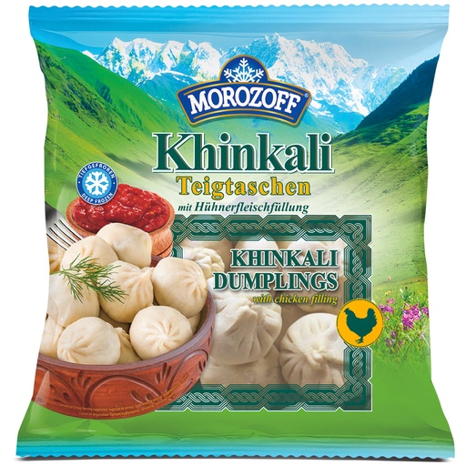 Deegwaren "Khinkali Morozoff" met kipvulling, diepgevroren