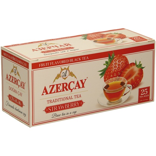 Azercay Aromeerde zwarte thee met aardbei-smaak TB