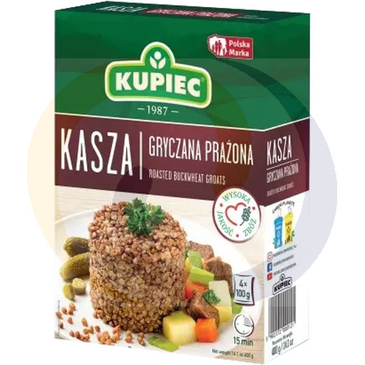 Kupiec Boekweit Geroosterde Grutten 400 g (4 Zakjes)