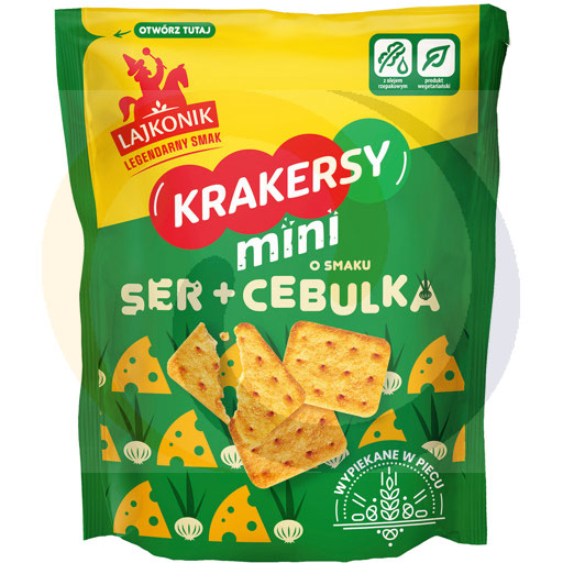 Крекеры мини со вкусом сыра и лука Lajkonik 100 г
