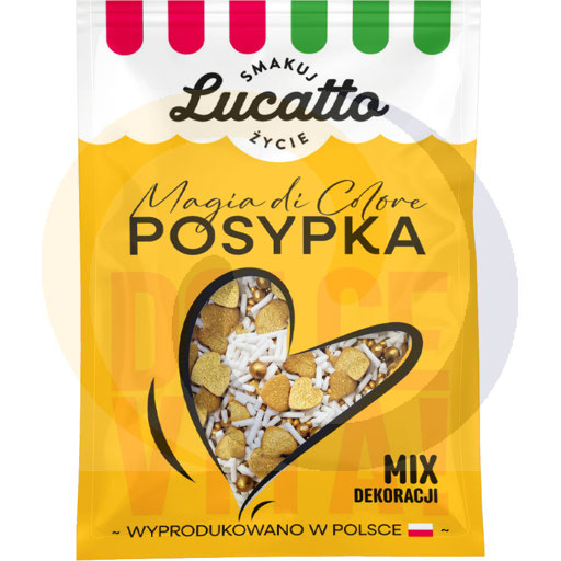 Лукассено декорации с посыпкой с сердечками. 30г/20шт Emix