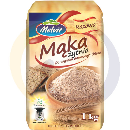 Volkoren roggebloem 1.0kg/5st Melvit