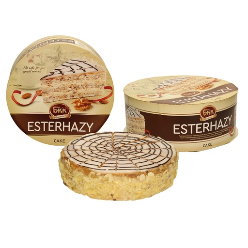 "Esterhazy" Cremetaart met walnoten en amandelen, diepgevroren