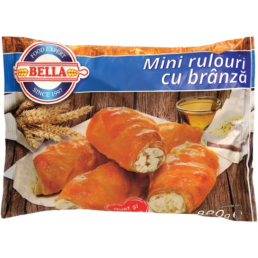 Мини-рулетики из теста фило с сыром, замороженные