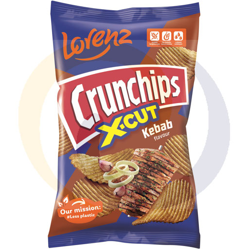 Чипсы Crunchips X-Cut кебаб 130 г/12 шт Lorenz