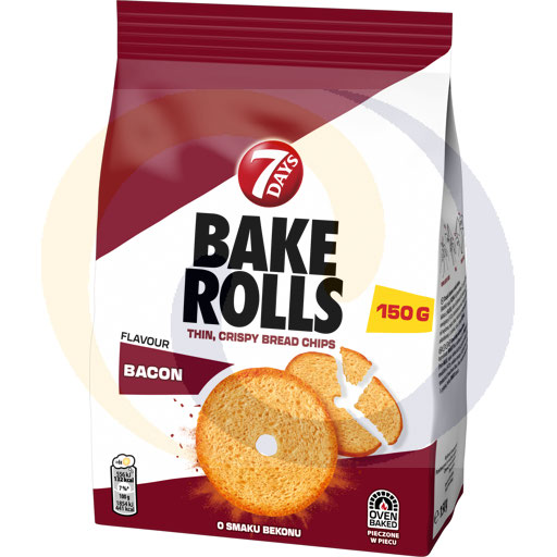 Bake Rolls 7dagen bacon 150g/10st Mondelez