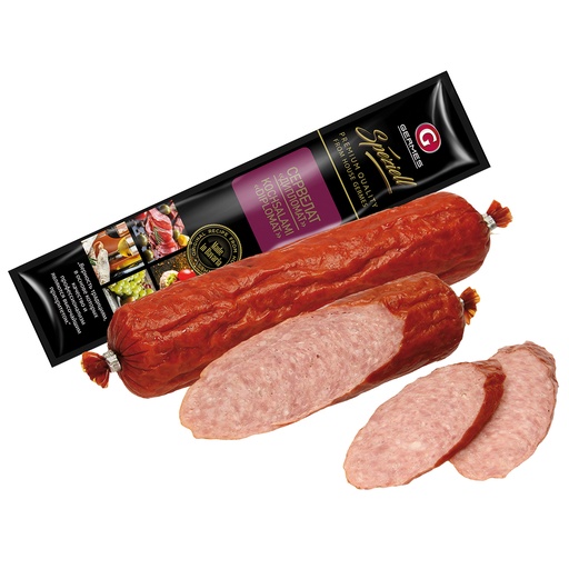 Kochsalami "Servelat Diplomat", heet gerookt