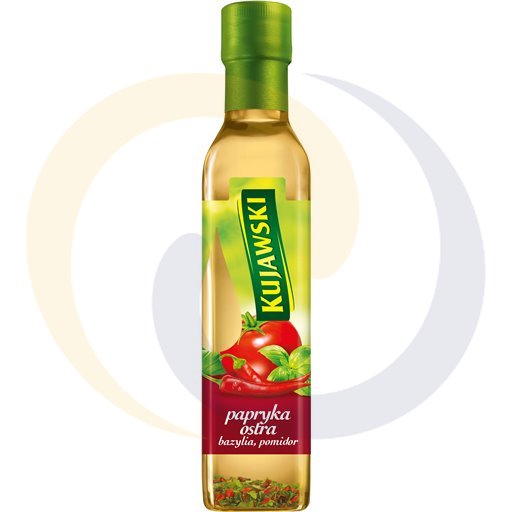 Kujawski Extra Vierge Koolzaadolie met Heet Peper, Tomaten en Basilicum 0,25l