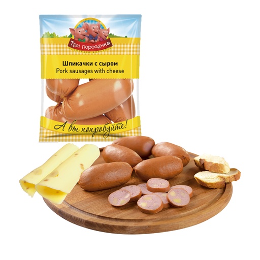 Worstjes "Spikatschki s syrom" van eigen soort met kaas