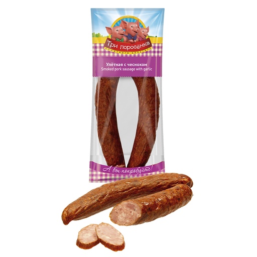 Krakauer met knoflook "Uletnaja s tschesnokom" grof, gerookt