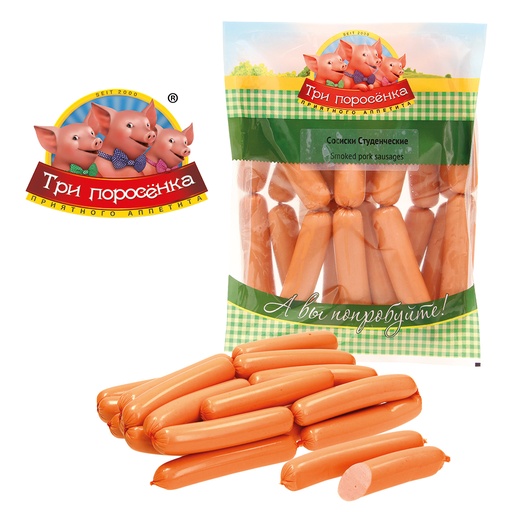 Worstjes "Sosiski Studentscheskie" eigen soort met drinkwate