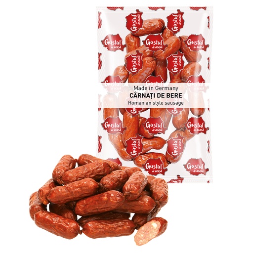 Bouillonworst in Krakauer stijl "Carnati de bere", grof, ger