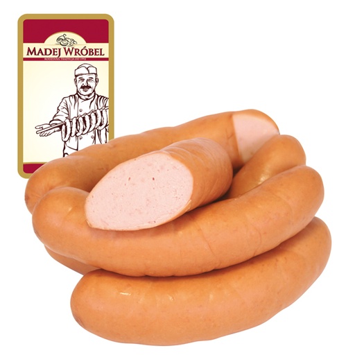 Копченые вареные колбаски мелкого помола "Parowkowa delikatn