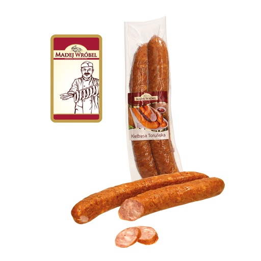 Gerookte brühwurst van varkensvlees, met kalkoenvlees, midde