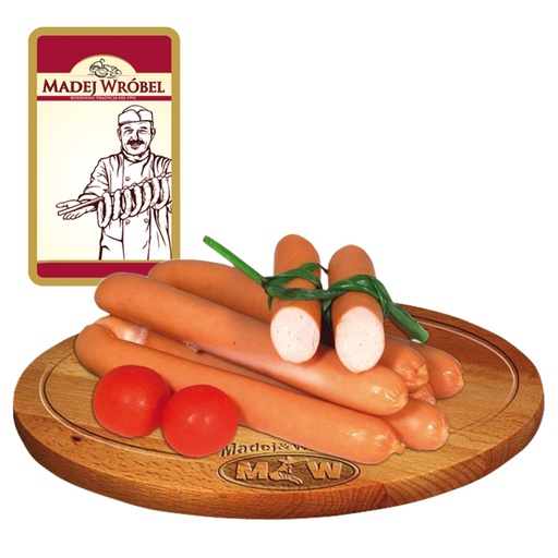 Worsten met kalfsvlees, middelgroot, gerookt, volgens Poolse