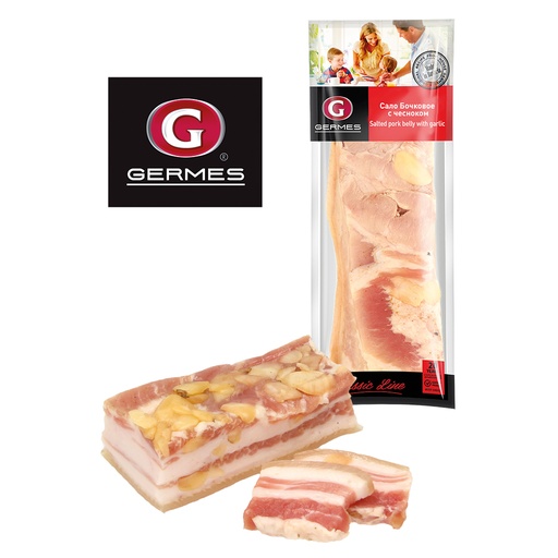 Varkensspek met Knoflook "Salo Botschkowoe met knoflook", gezouten