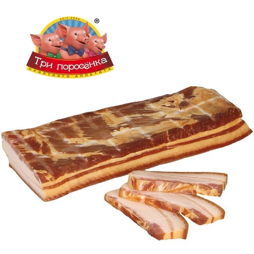 Varkensbuik "Salo Litovskoe" gepekeld en koud gerookt