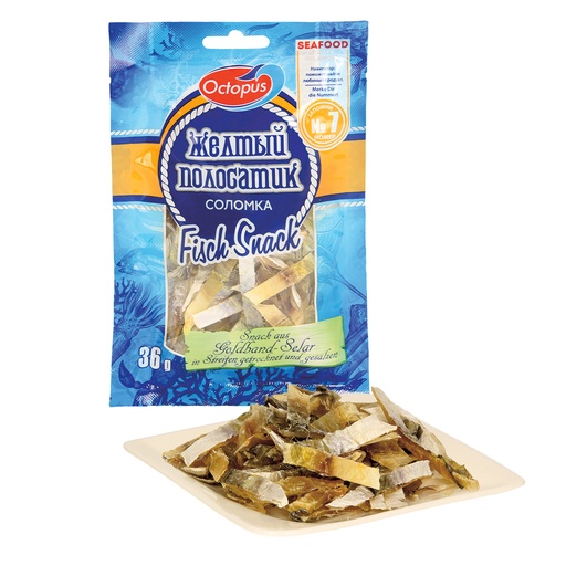 Снэк из желтого селара, сушеный и соленый