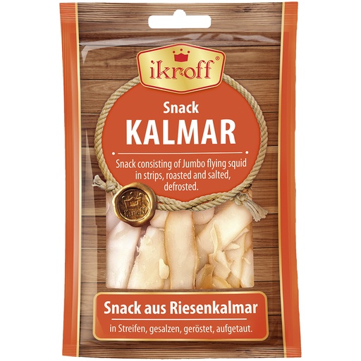 Snack van reuzeninktvis in reepjes, gezouten, geroosterd