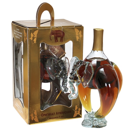 Armeense brandy "Olifant" 40% vol. in geschenkdoos