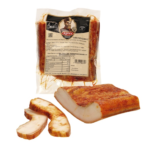 Slanina fiarta cu boia Сало с красным перцем, варено-копчёно