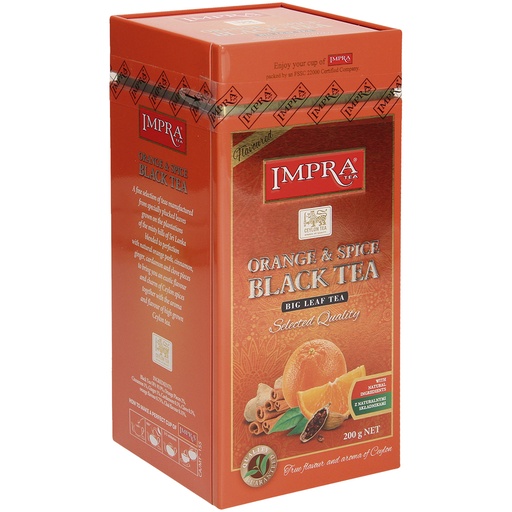 Oranje & Specerijen Zwarte Thee - Geparfumeerde Zwarte Thee 