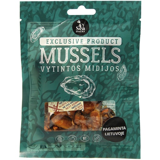 Мясо мидий сушенoе и соленoе