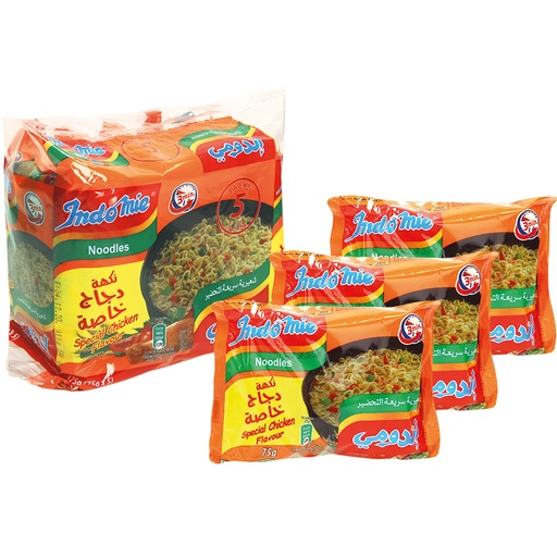 Instant-noedelsoep met speciale kip smaak 5x75g