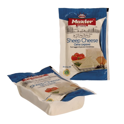In pekel gerijpte kaas van schapenmelk 50% vet i.Tr.