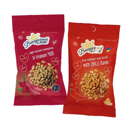 Ядра подсолнечника со вкусом чили, пикантныe