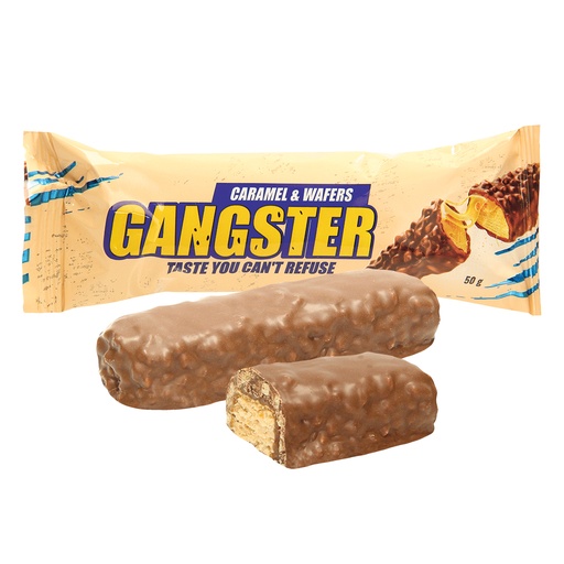 Вафельный батончик с 40% карамели и 10% крема со вкусом вани