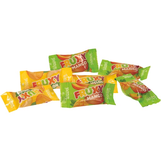Fruxy Карамель с 25% фруктовой начинкой (вкусы манго и дыни)