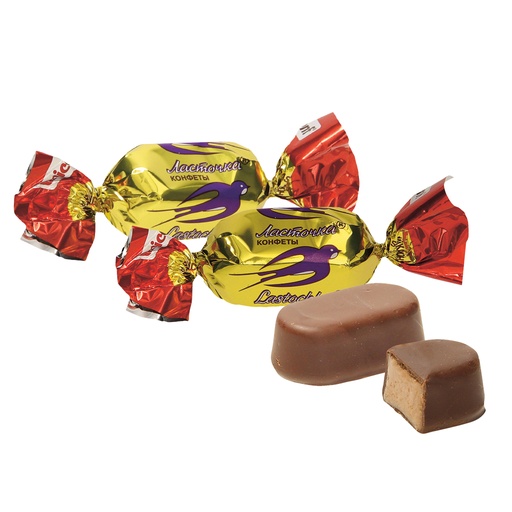 Помадная конфета "Ласточка" со вкусом апельсина в шоколаде