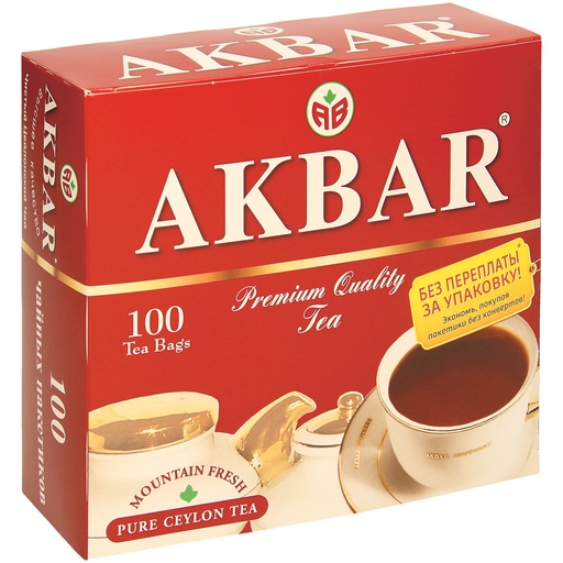 Zwarte thee uit Sri Lanka in theezakjes, 100 theezakjes.