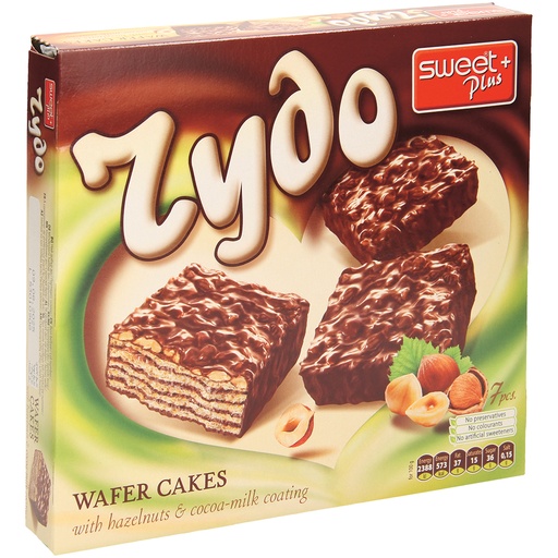 Wafelgebak met 41% pinda- en hazelnootcrème