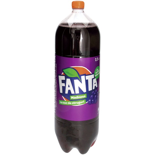 Koolzuurhoudende frisdrank "Fanta Madness" met druivensmaak,