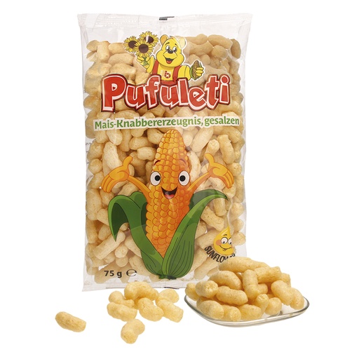 Maïsknabbelsnack, gezouten "Pufuleti"