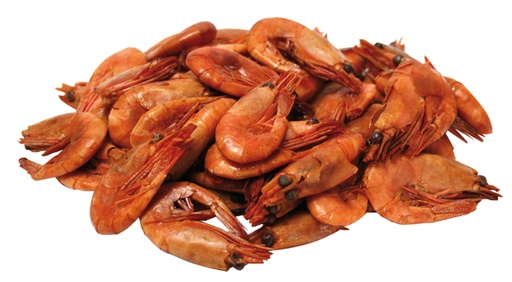 Koudgerookte garnalen