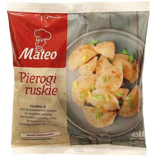 Deegwaren met 40% vulling met aardappelpuree en verse kaas, 