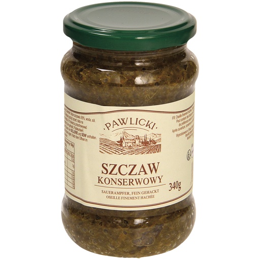 Zuring, fijngehakt. Gepasteuriseerd.