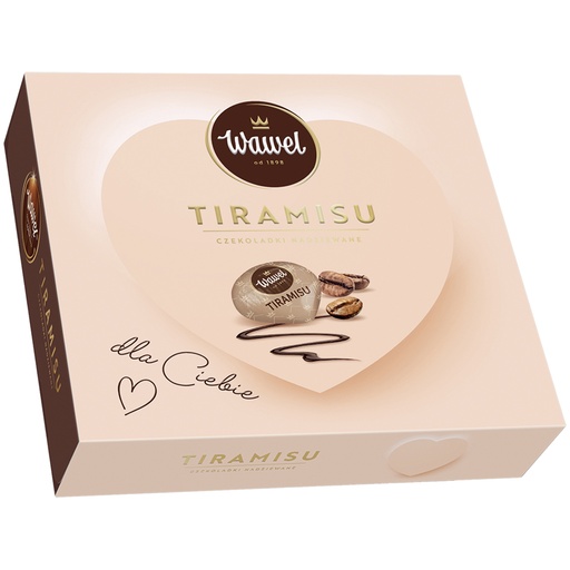 Pralines met vulling (58%) met tiramisusmaak