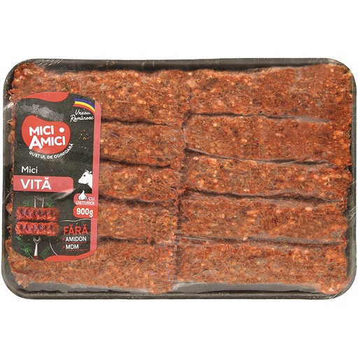 Rolletjes van gehaktbereiding "Mici Vita" met rundvlees, met