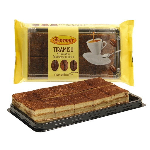 Tортики с 30% кремом со вкусом тирамису, украшенные какао-по
