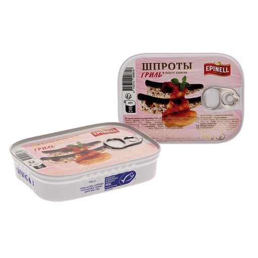 Шпроты гриль в соусе кимчи