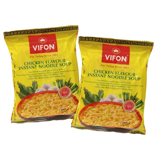 Лапша быстрого приготовления со вкусом курицы.