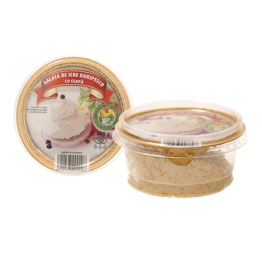 Крем из смеси икры пресноводных рыб и икры карпа, с луком