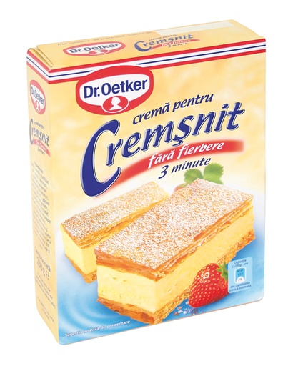 Crèmepoeder met vanillesmaak voor crème gebak. Om koud aan t