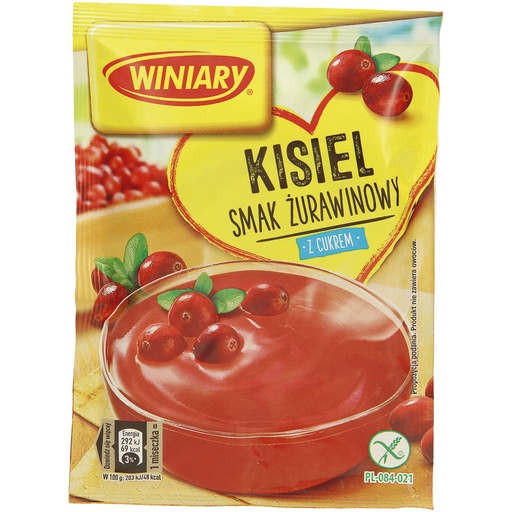 Порошок для киселя со вкусом клюквы, с сахаром и витамином С